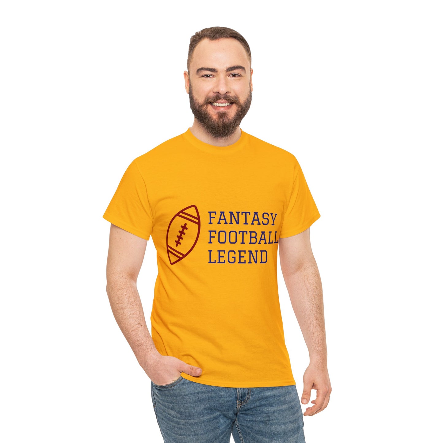 Unisex Heavy Cotton T-Shirt - Fantasy Football Legend (Express Delivery Available for USA Customers)