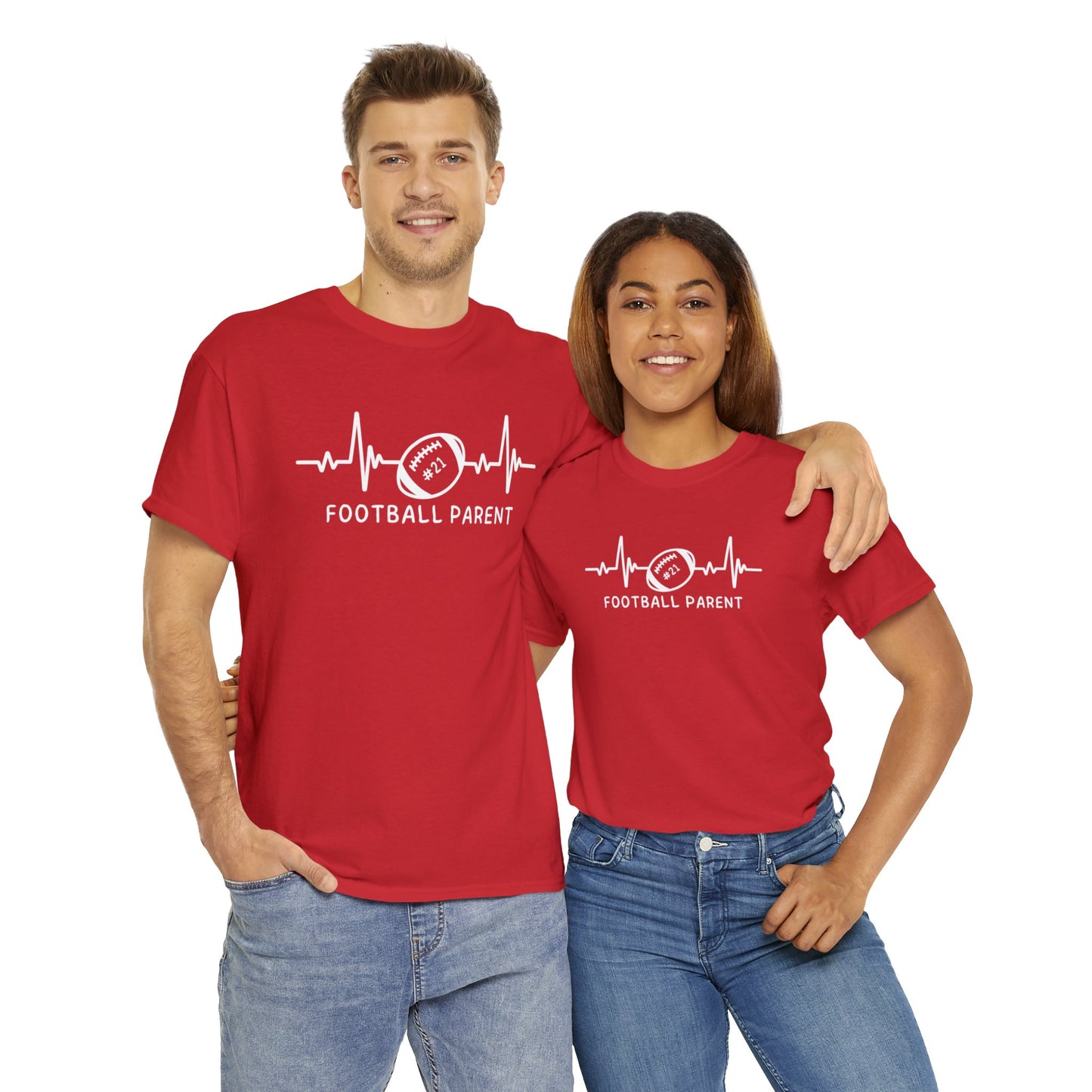 Unisex Heavy Cotton T-Shirt - Football Parent (Express Delivery Available for USA Customers)