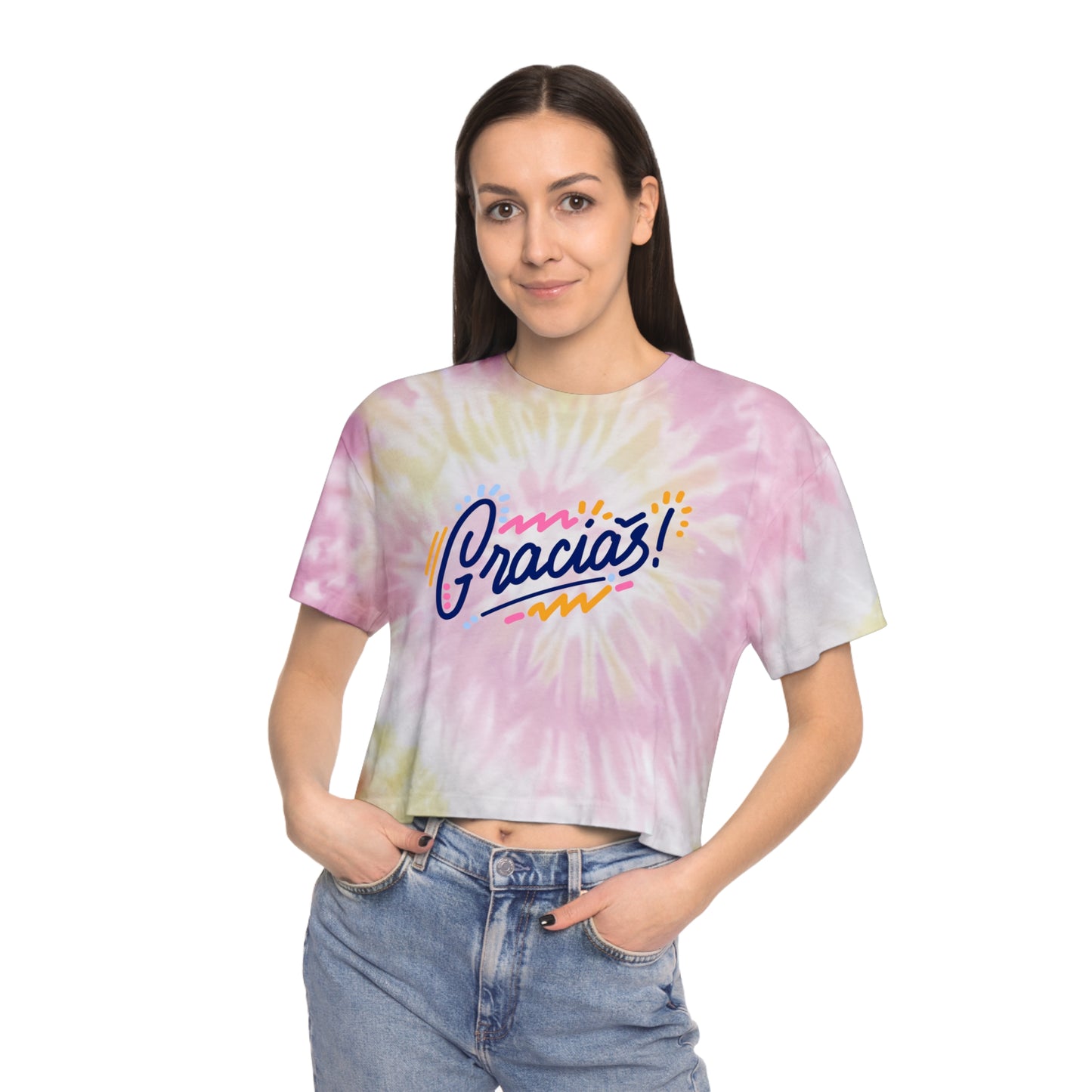 Gracias Tie-Dye Crop Tee — Women's Gracias Top