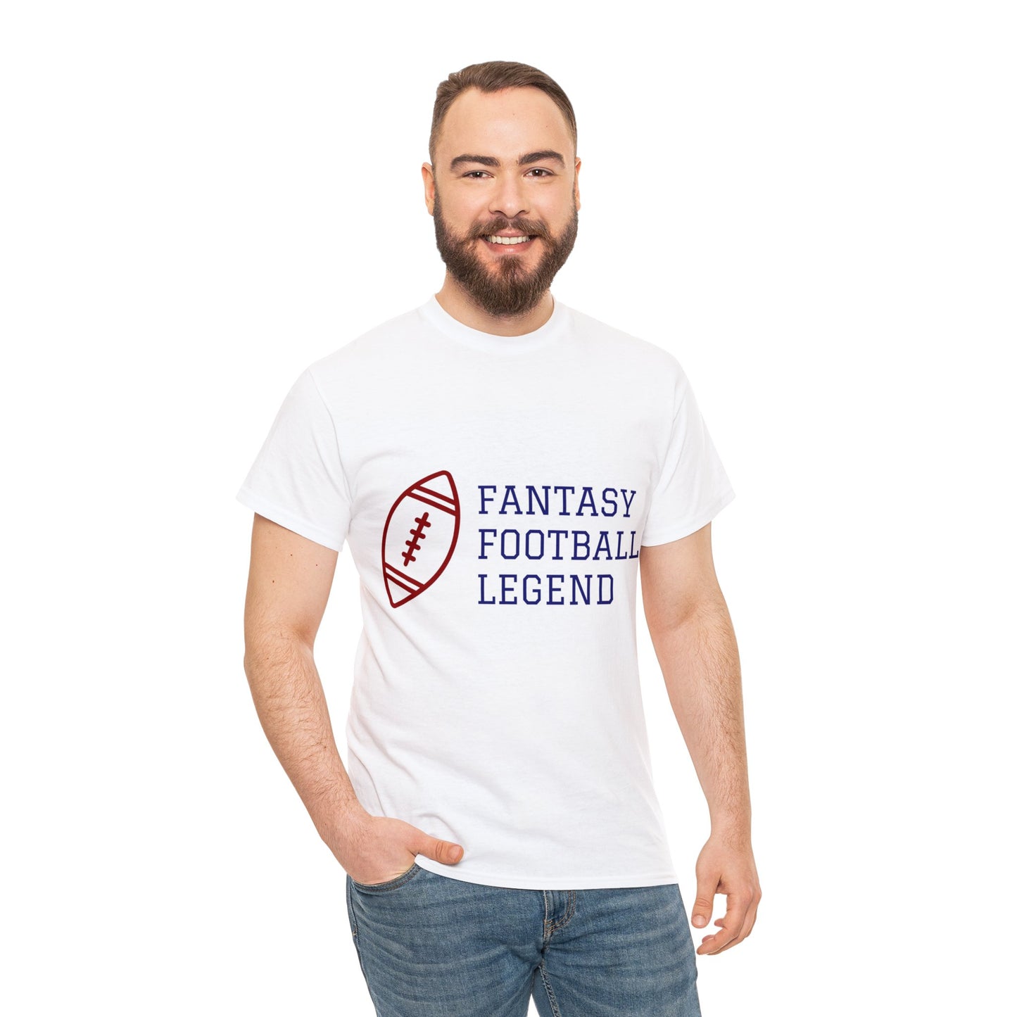 Unisex Heavy Cotton T-Shirt - Fantasy Football Legend (Express Delivery Available for USA Customers)