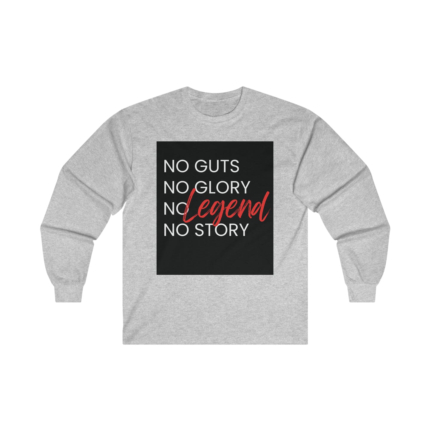 No Guts No Glory Background Men's Long Sleeve T-Shirt