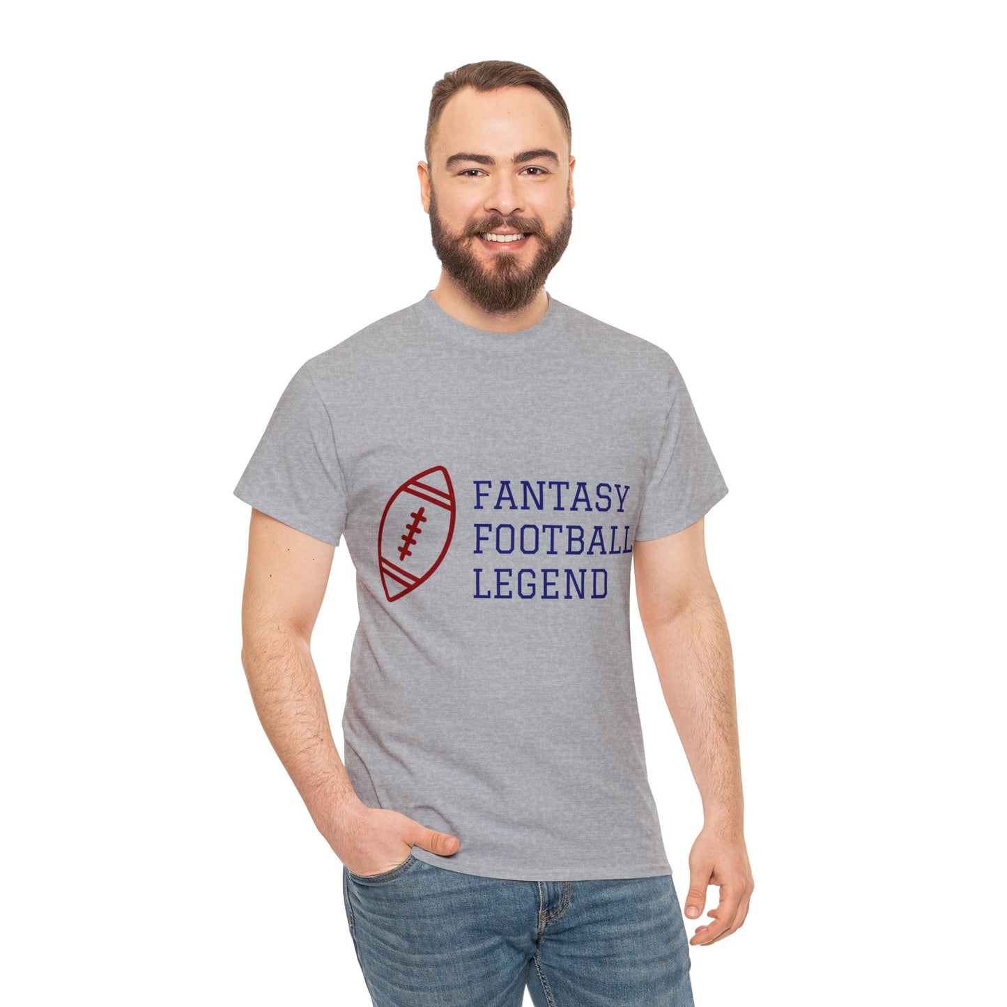 Unisex Heavy Cotton T-Shirt - Fantasy Football Legend (Express Delivery Available for USA Customers)