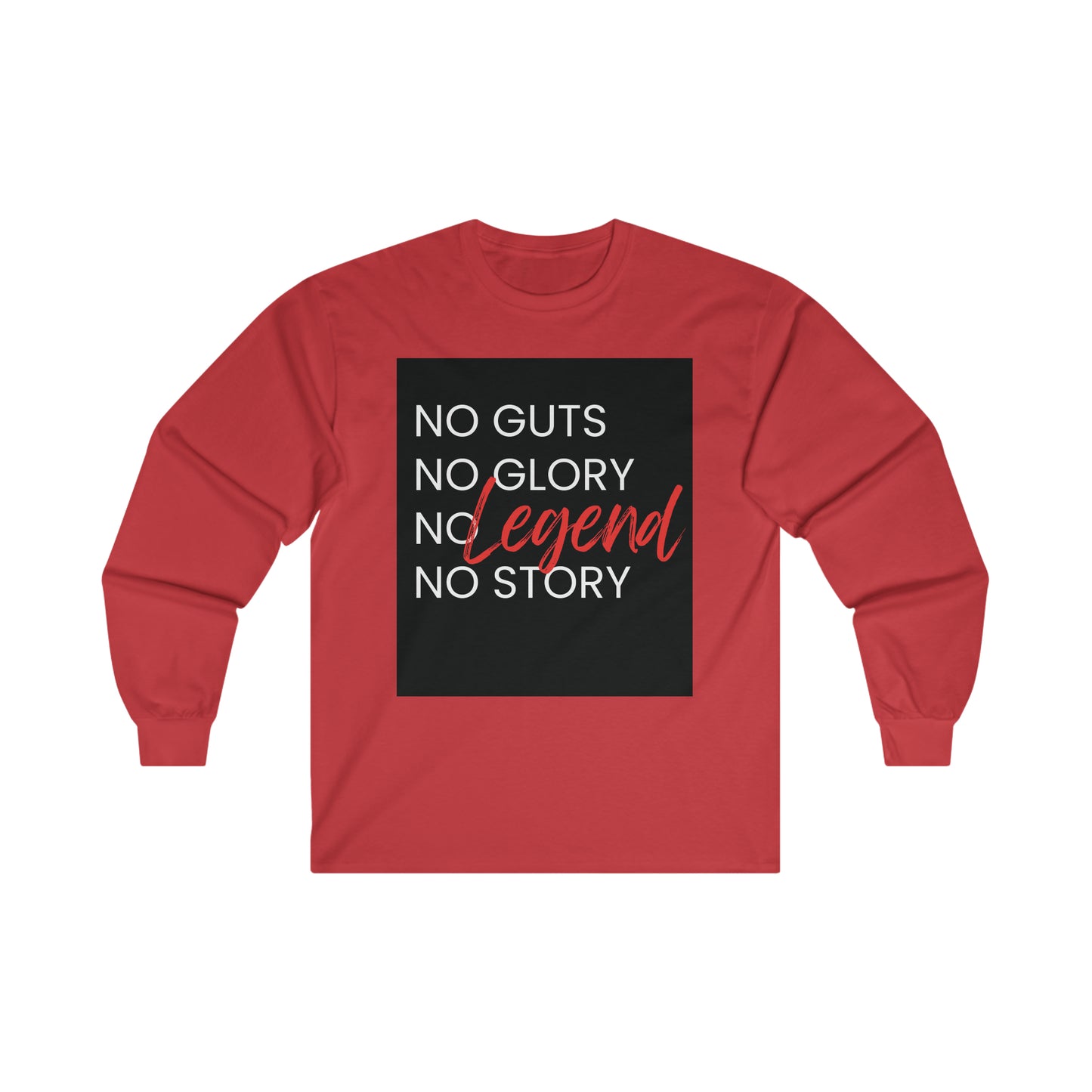 No Guts No Glory Background Men's Long Sleeve T-Shirt