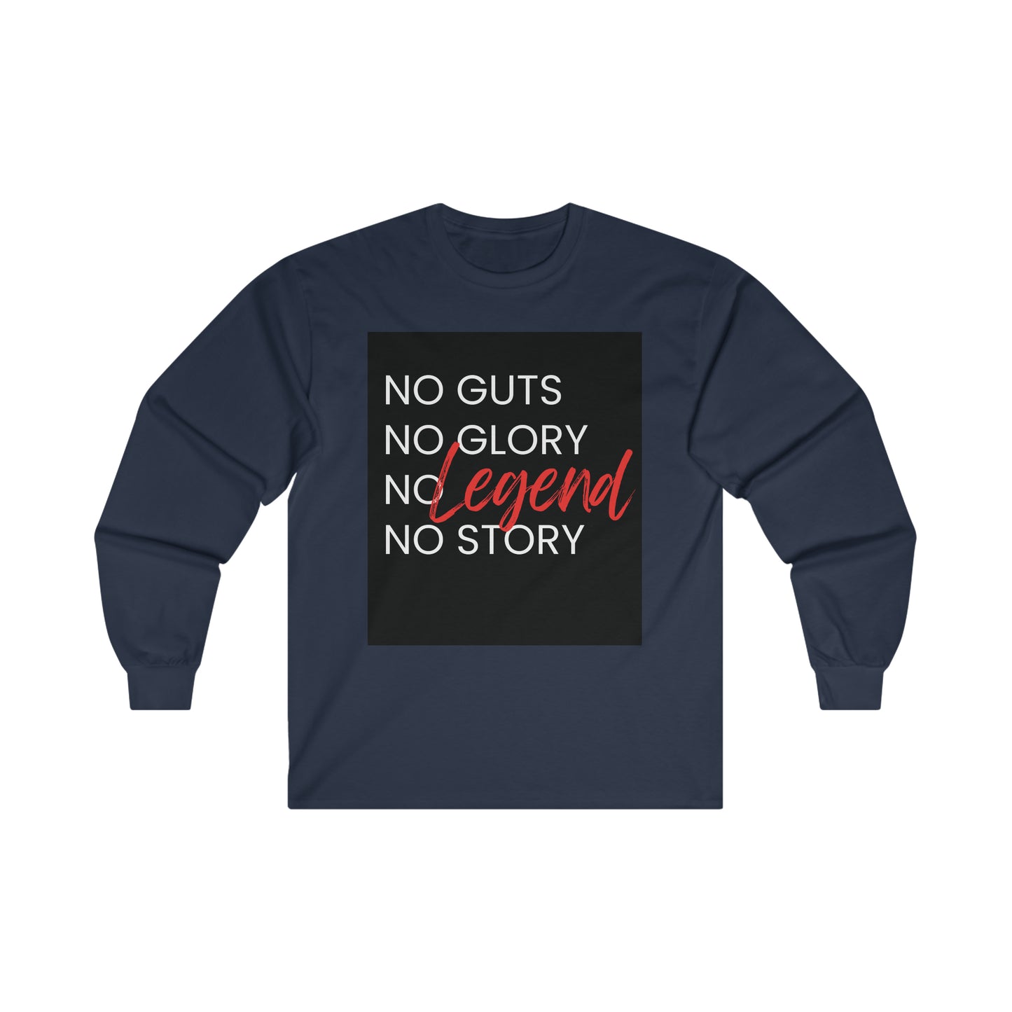 No Guts No Glory Background Men's Long Sleeve T-Shirt