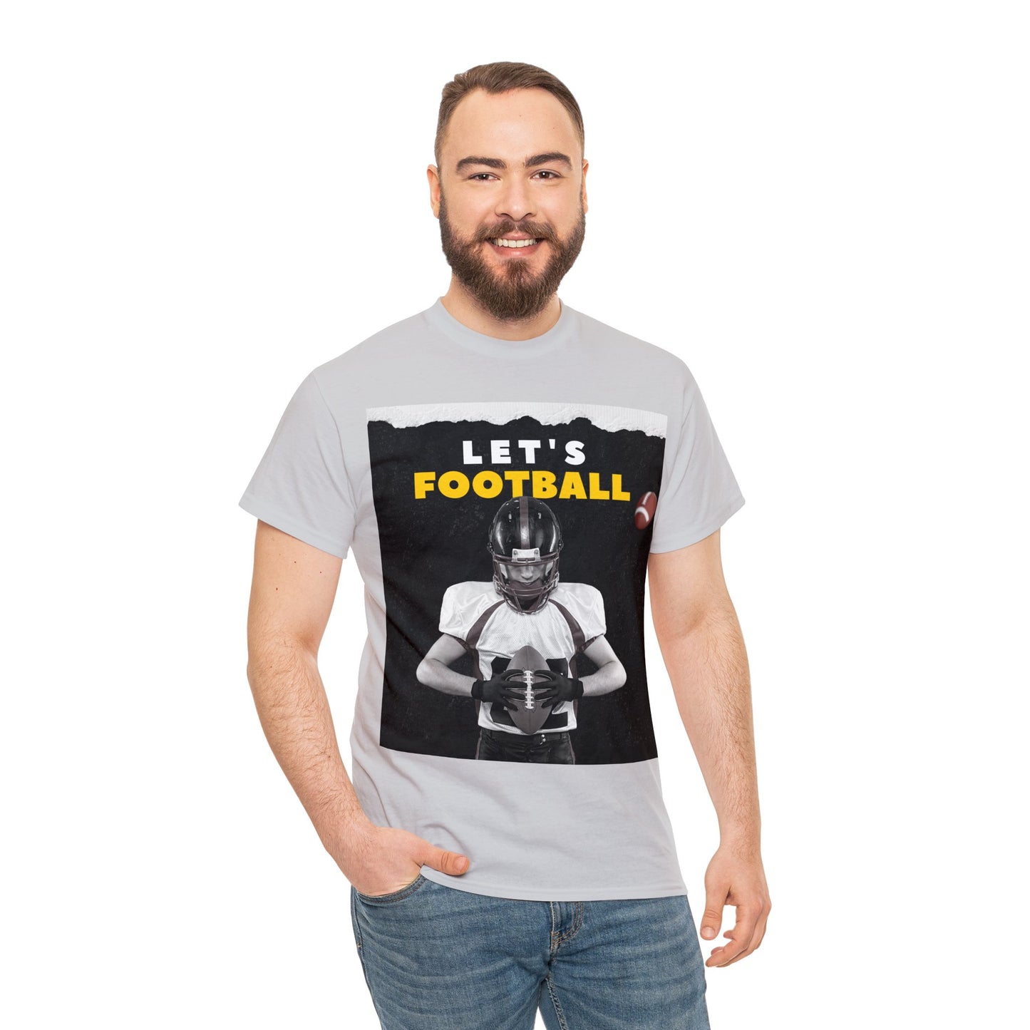 Unisex Heavy Cotton T-Shirt - Let's Football (Express Delivery Available for USA Customers)