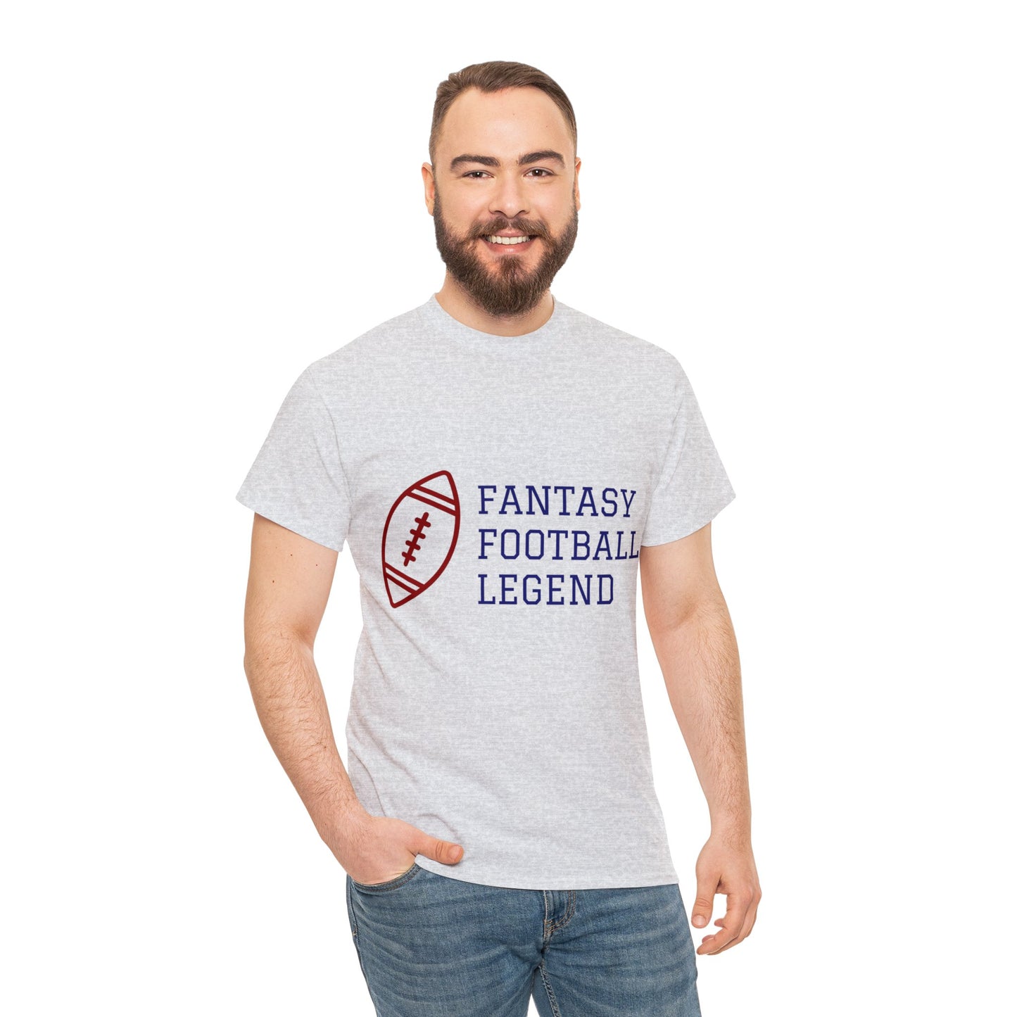 Unisex Heavy Cotton T-Shirt - Fantasy Football Legend (Express Delivery Available for USA Customers)