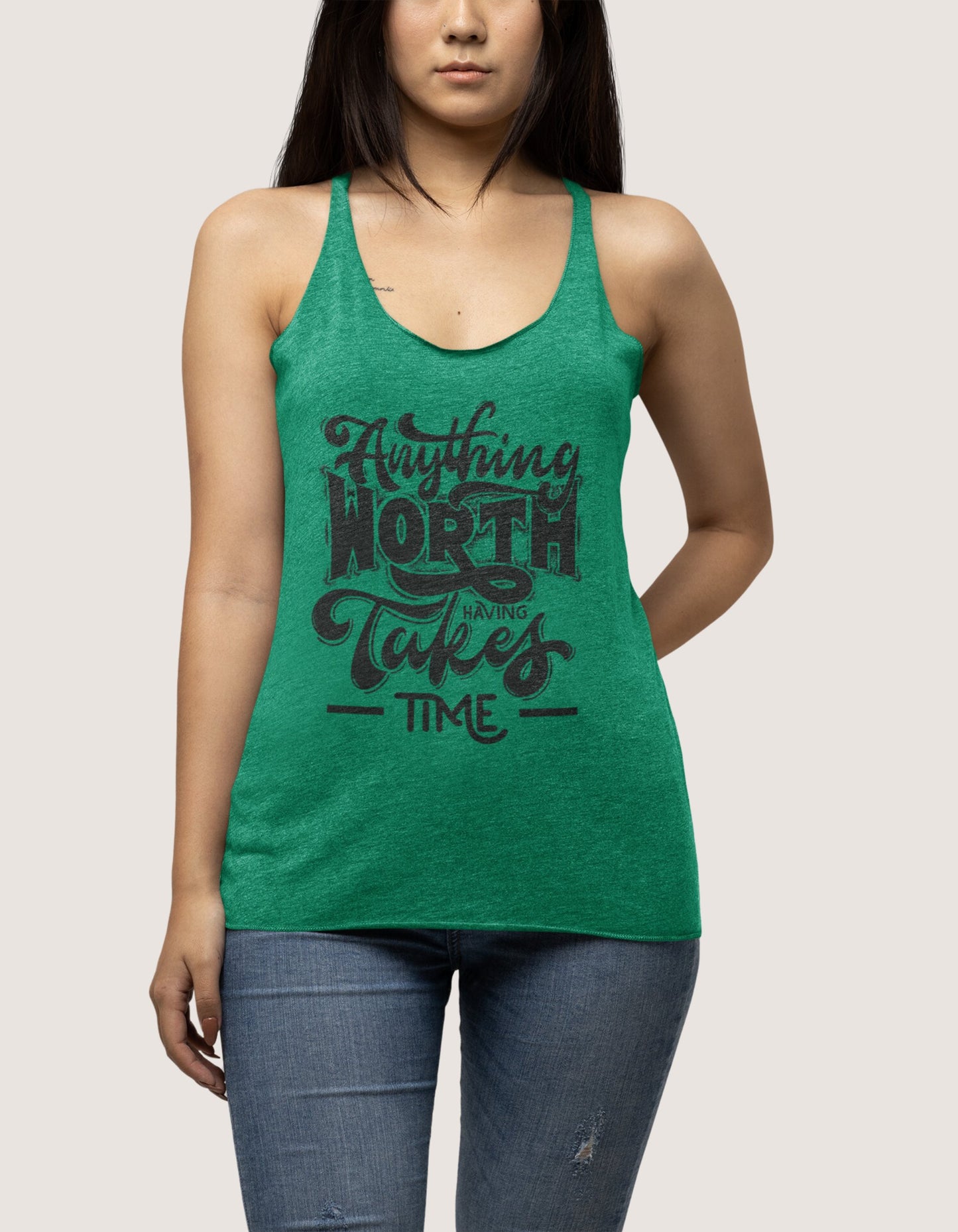 Anything Worth Having Takes Time Unisex Tank Tops