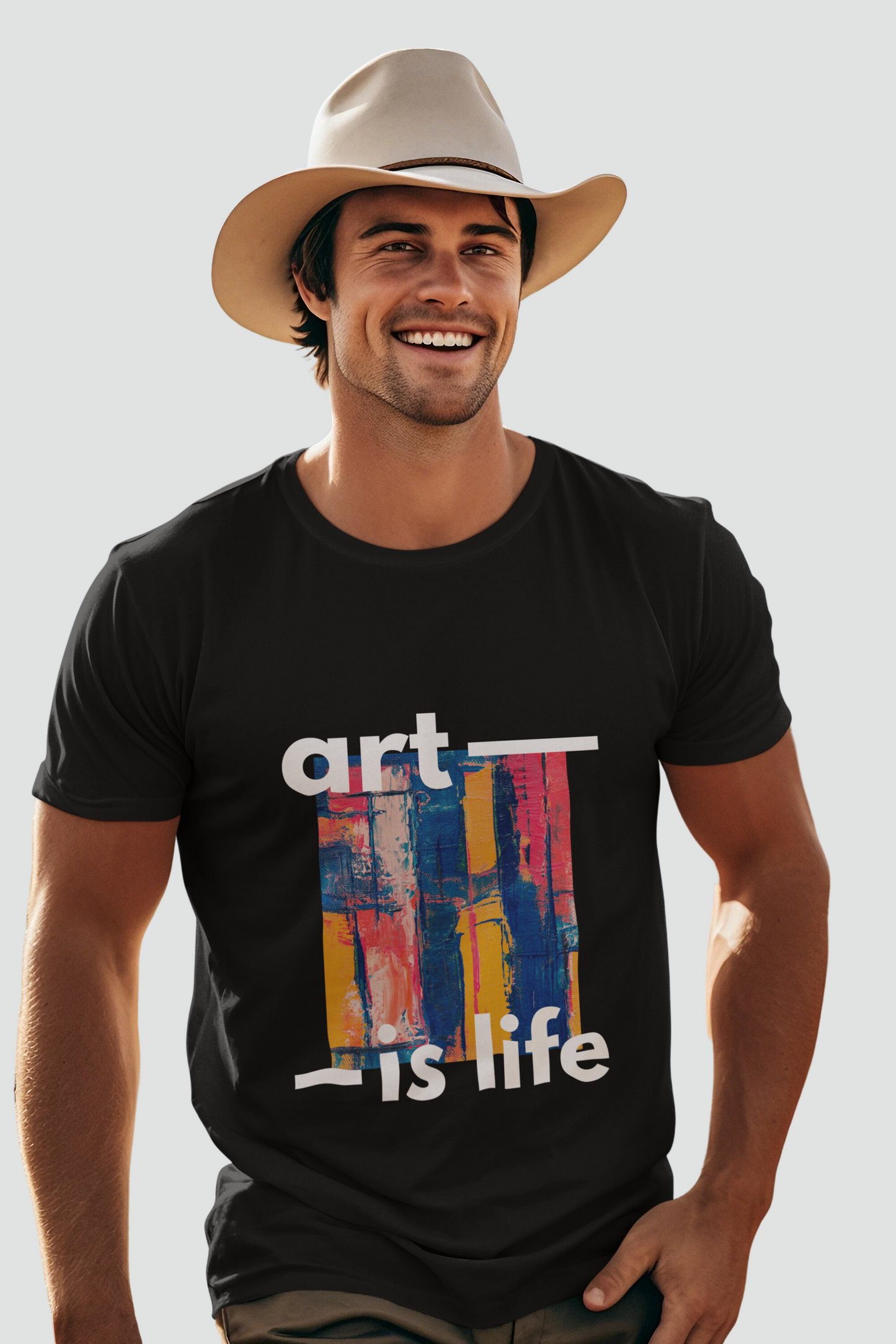 Art is Life Background Men's T-Shirt