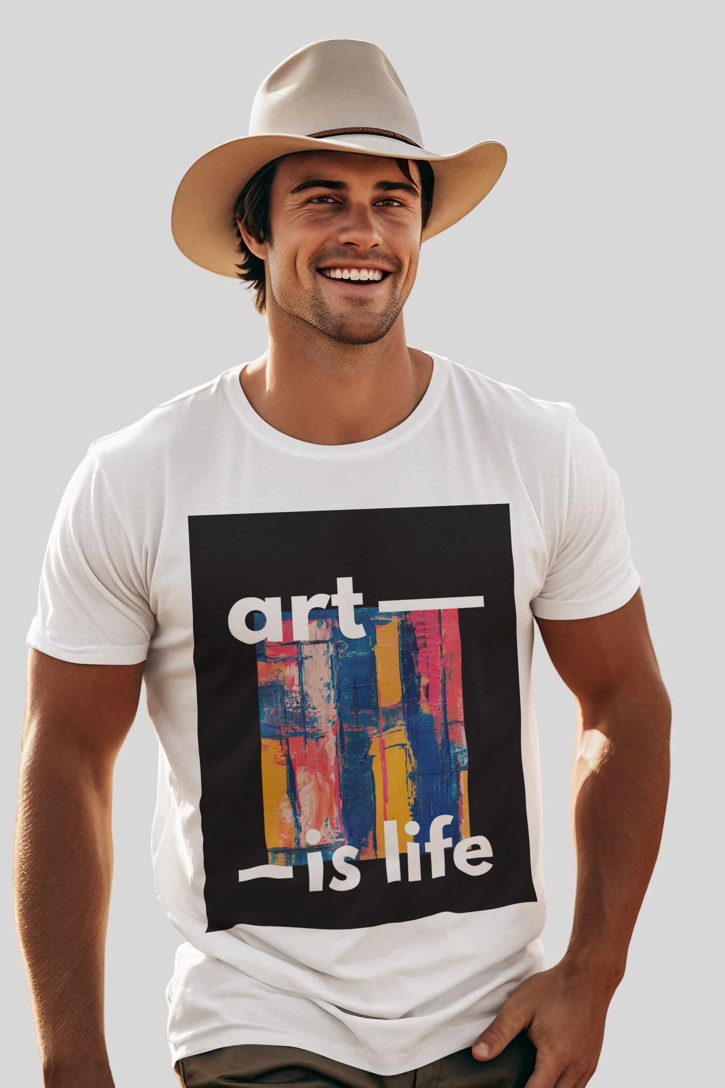 Art is Life Background Men's T-Shirt
