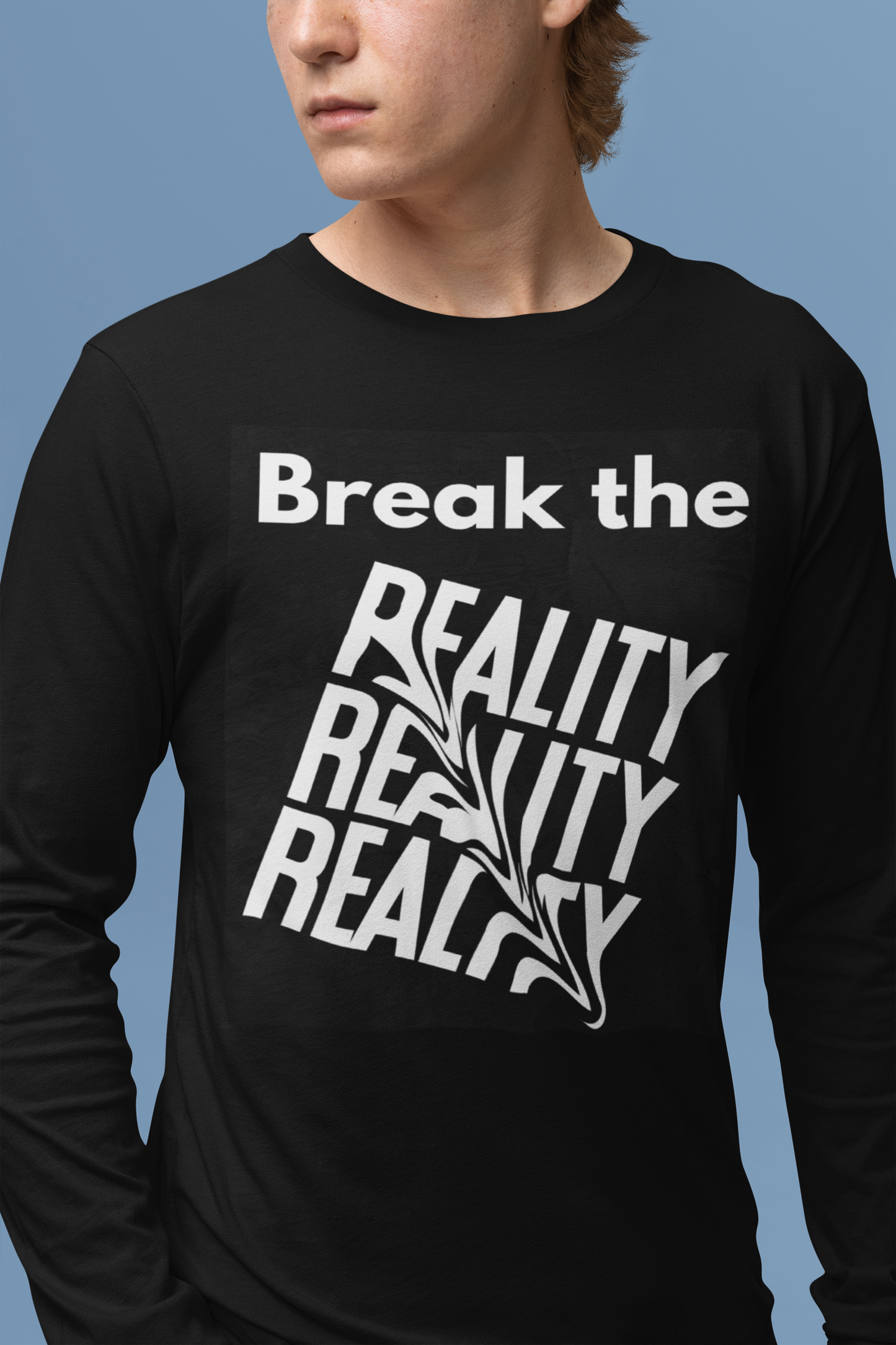 Break the Reality Background Men's Long Sleeve T-Shirt