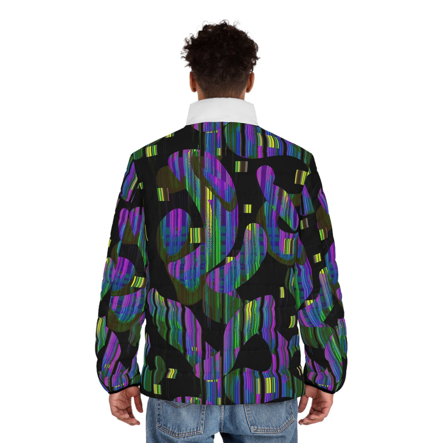 Maze Colored Men's Puffer Jacket