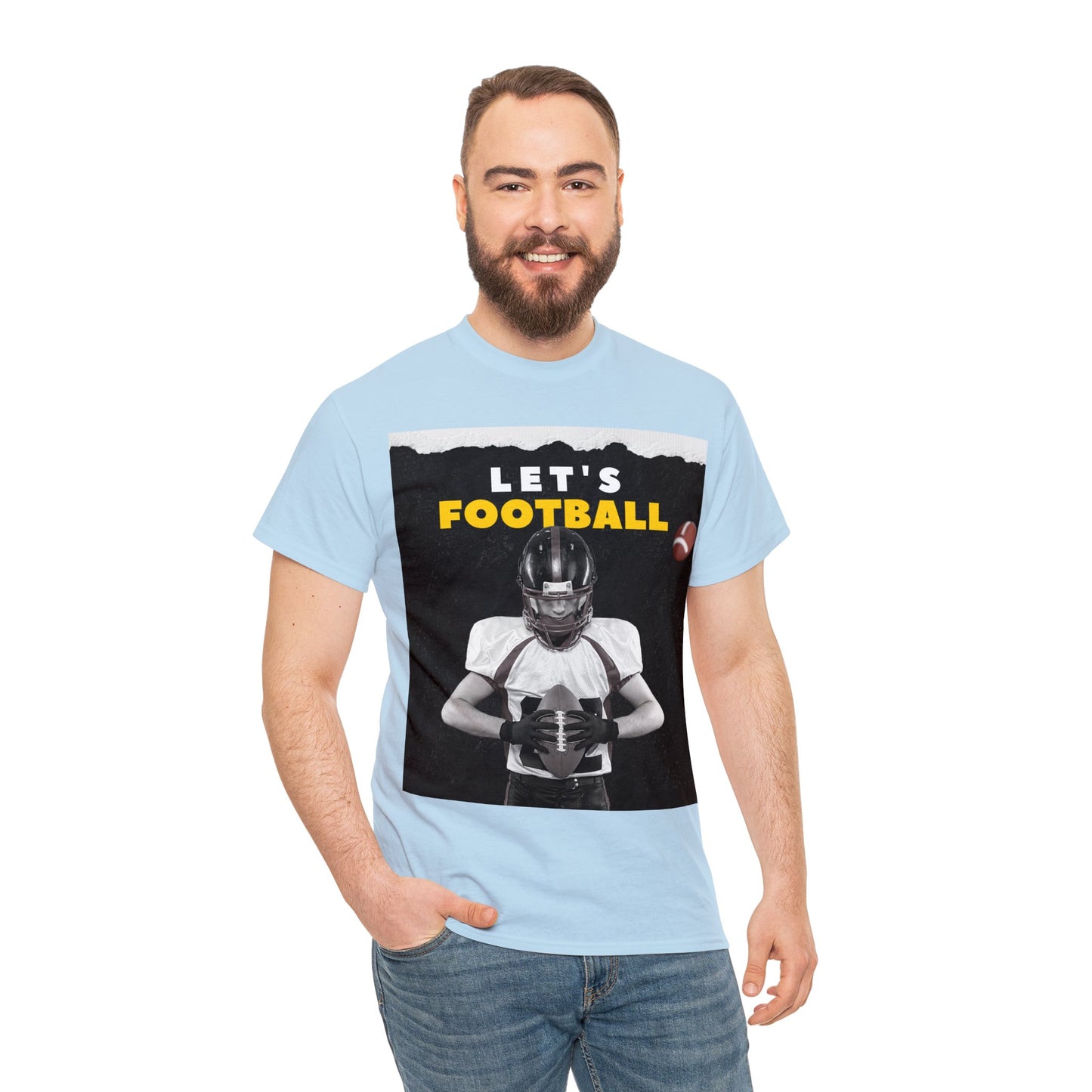 Unisex Heavy Cotton T-Shirt - Let's Football (Express Delivery Available for USA Customers)