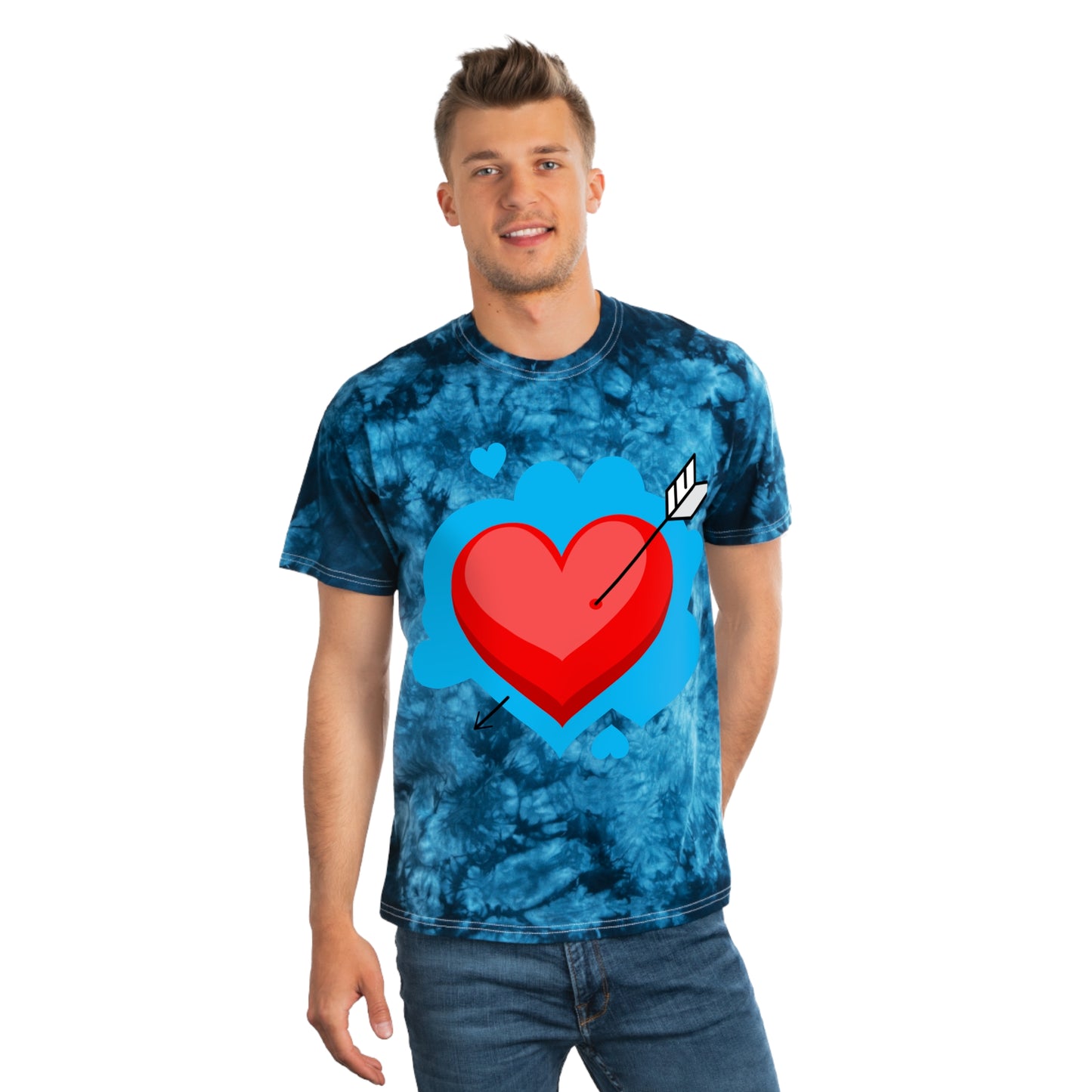 Unisex Crystal Tie-Dye T-Shirt - Arrowstruck Heart