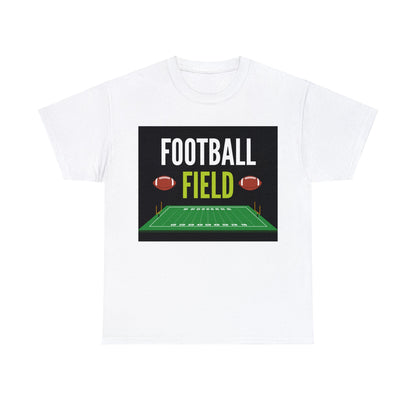 Unisex Heavy Cotton T-Shirt - American Football Field (Express Delivery Available for USA Customers)