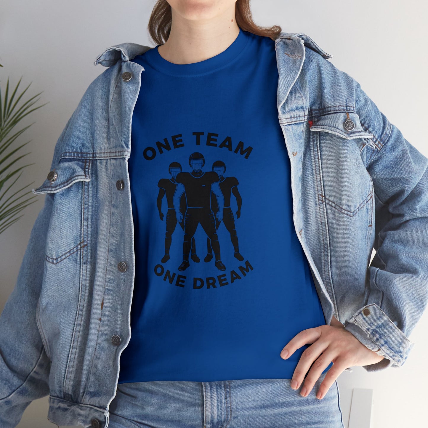 Unisex Heavy Cotton T-Shirt - One Team One Dream (Express Delivery Available for USA Customers)