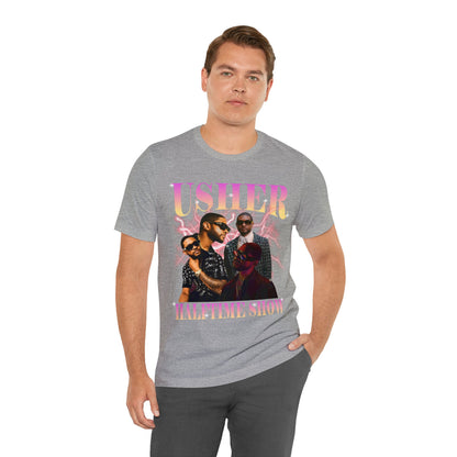 Usher Half Time Show 2024 Graphics Unisex T-Shirt (Express Delivery Available for USA Customers)