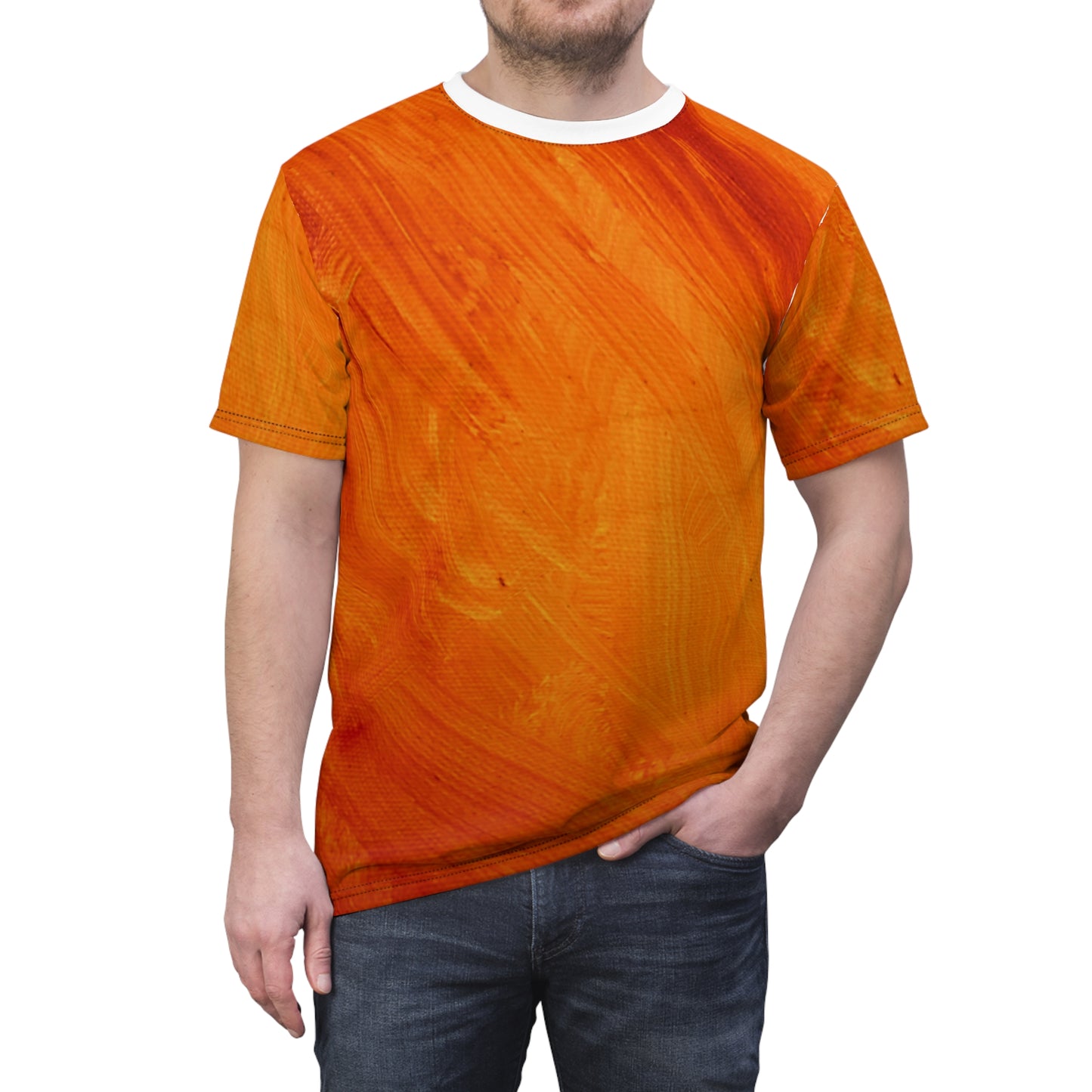 Orange Red Coloured T-Shirt (All Over Print)