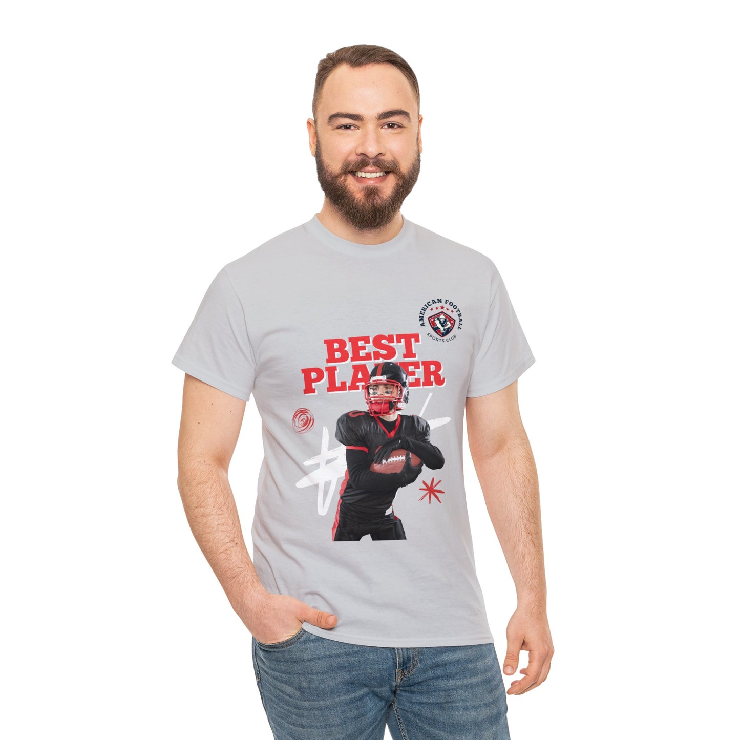 Unisex Heavy Cotton T-Shirt - Best Player Football (Express Delivery Available for USA Customers)