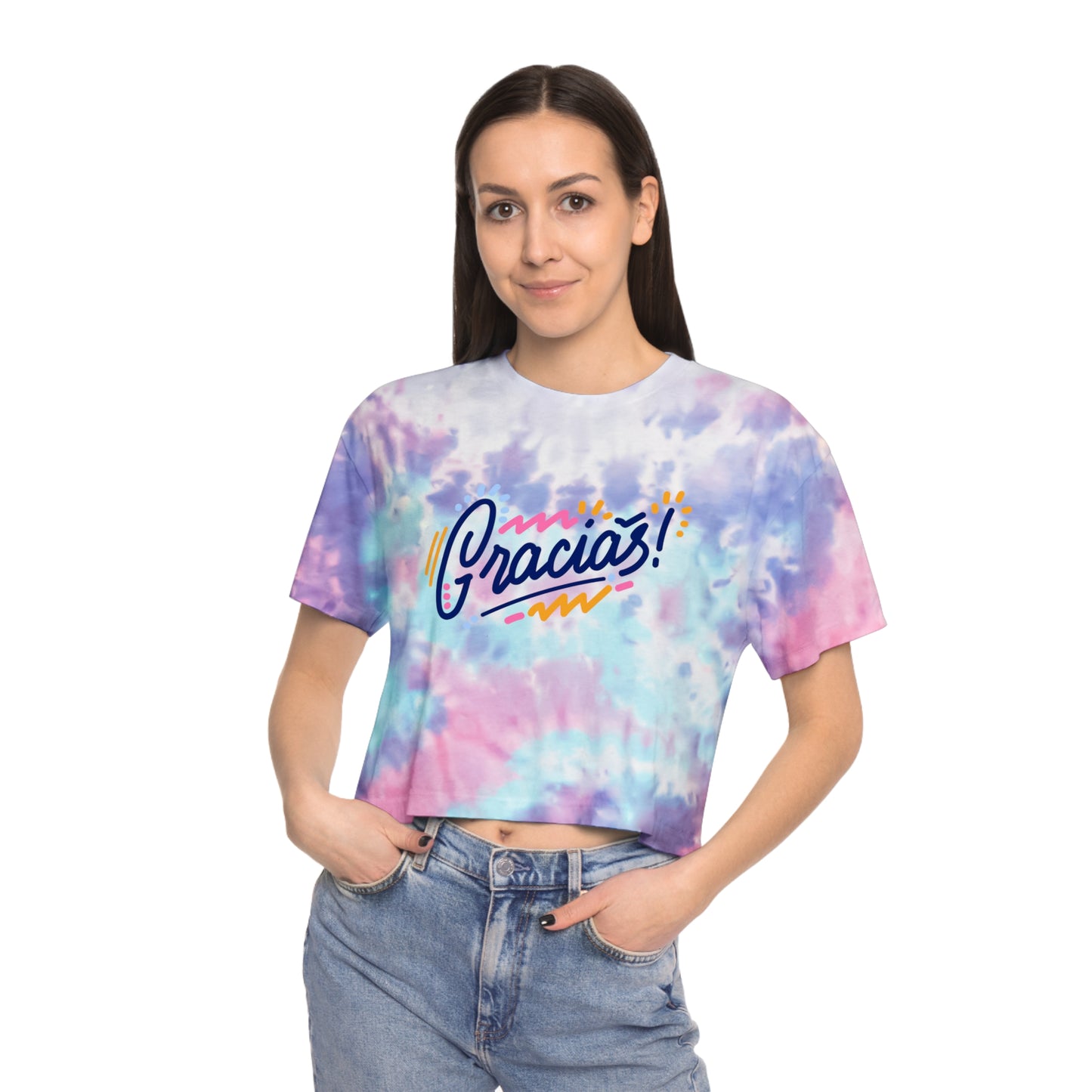 Gracias Tie-Dye Crop Tee — Women's Gracias Top