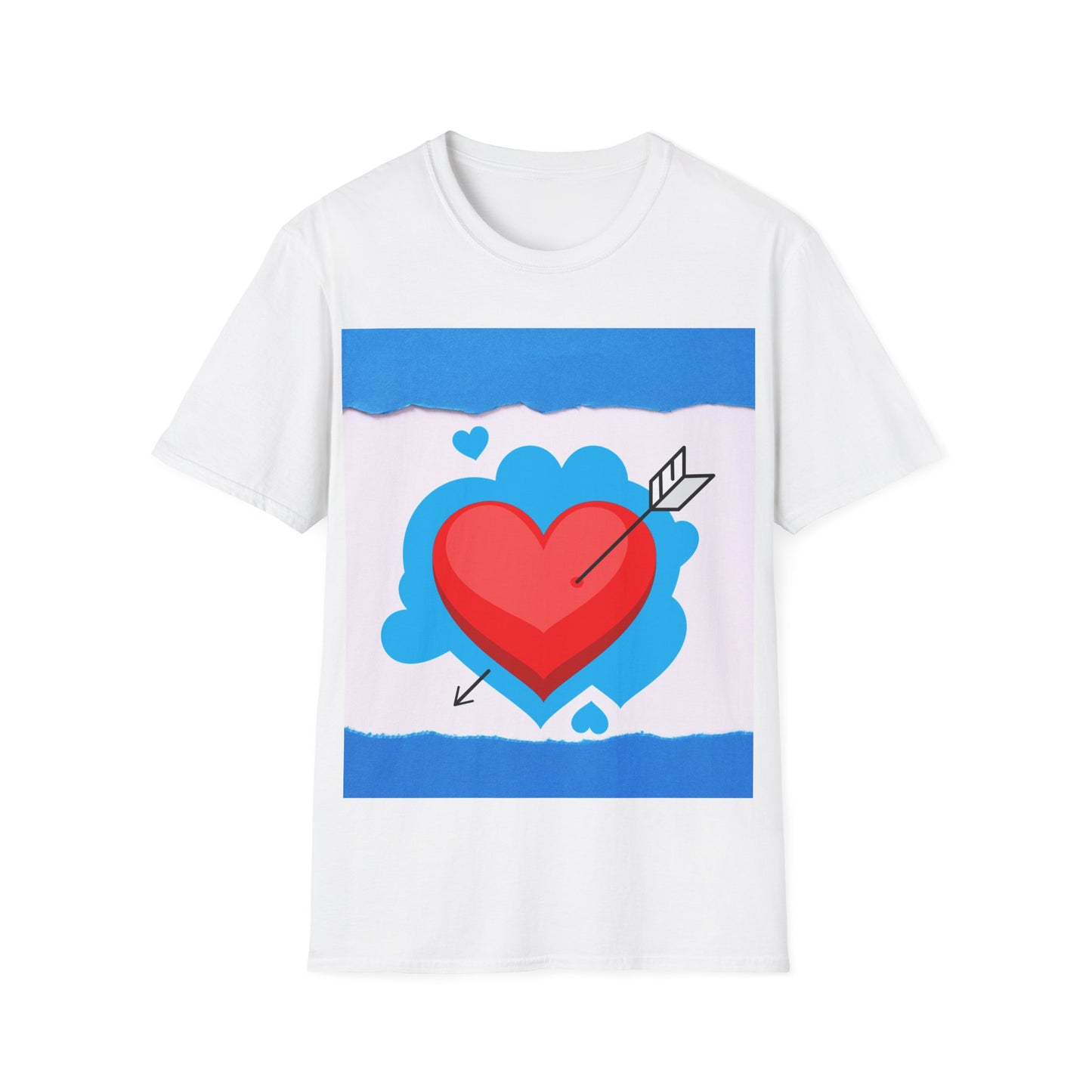 Unisex Softstyle T-Shirt - Bluewave Arrowstruck on Heart