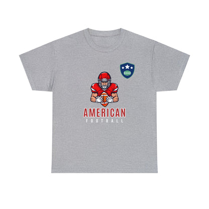 Unisex Heavy Cotton T-Shirt - American Football With Stars Badge (Express Delivery Available for USA Customers)