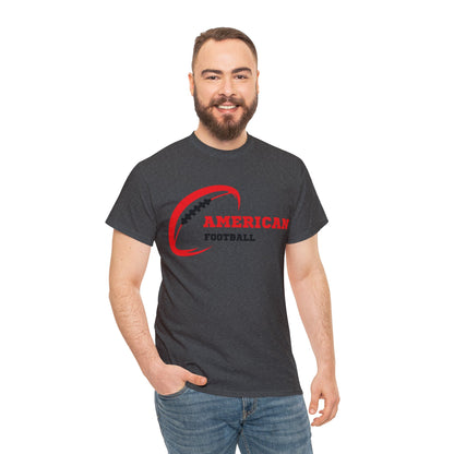 Unisex Heavy Cotton T-Shirt - Amerian Football Logo (Express Delivery Available for USA Customers)