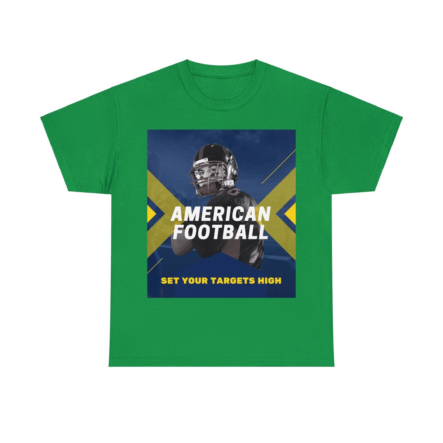 Unisex Heavy Cotton T-Shirt - American Football Set Your Targets High (Express Delivery Available for USA Customers)