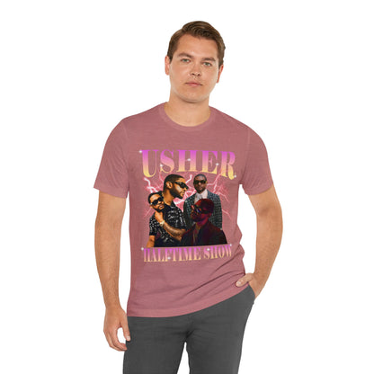 Usher Half Time Show 2024 Graphics Unisex T-Shirt (Express Delivery Available for USA Customers)