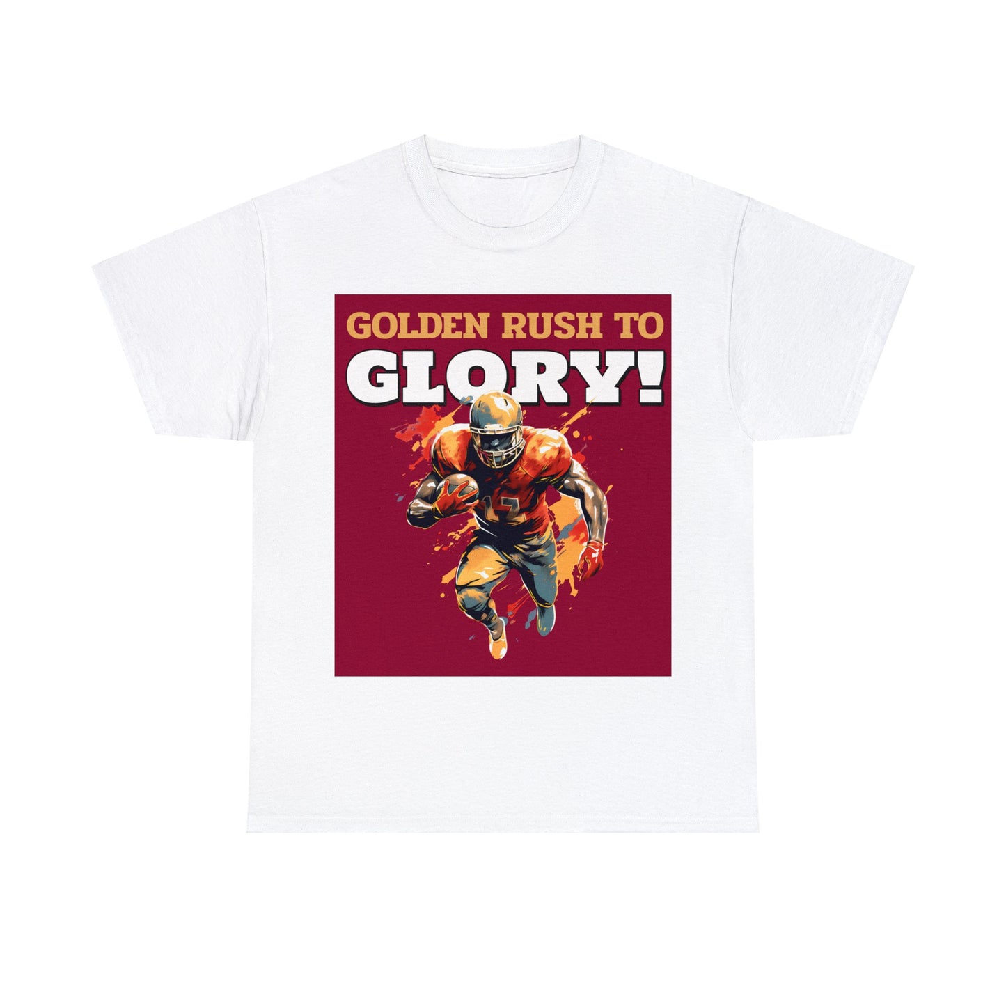 Unisex Heavy Cotton T-Shirt - Golde Rush to Glory (Express Delivery Available for USA Customers)