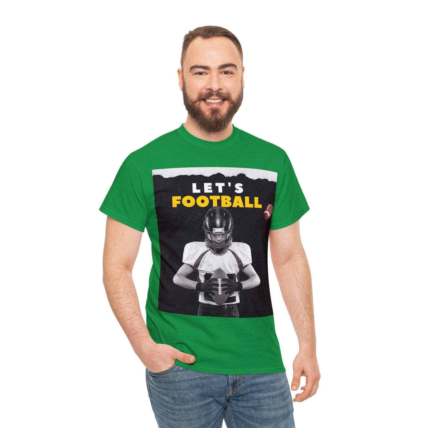 Unisex Heavy Cotton T-Shirt - Let's Football (Express Delivery Available for USA Customers)