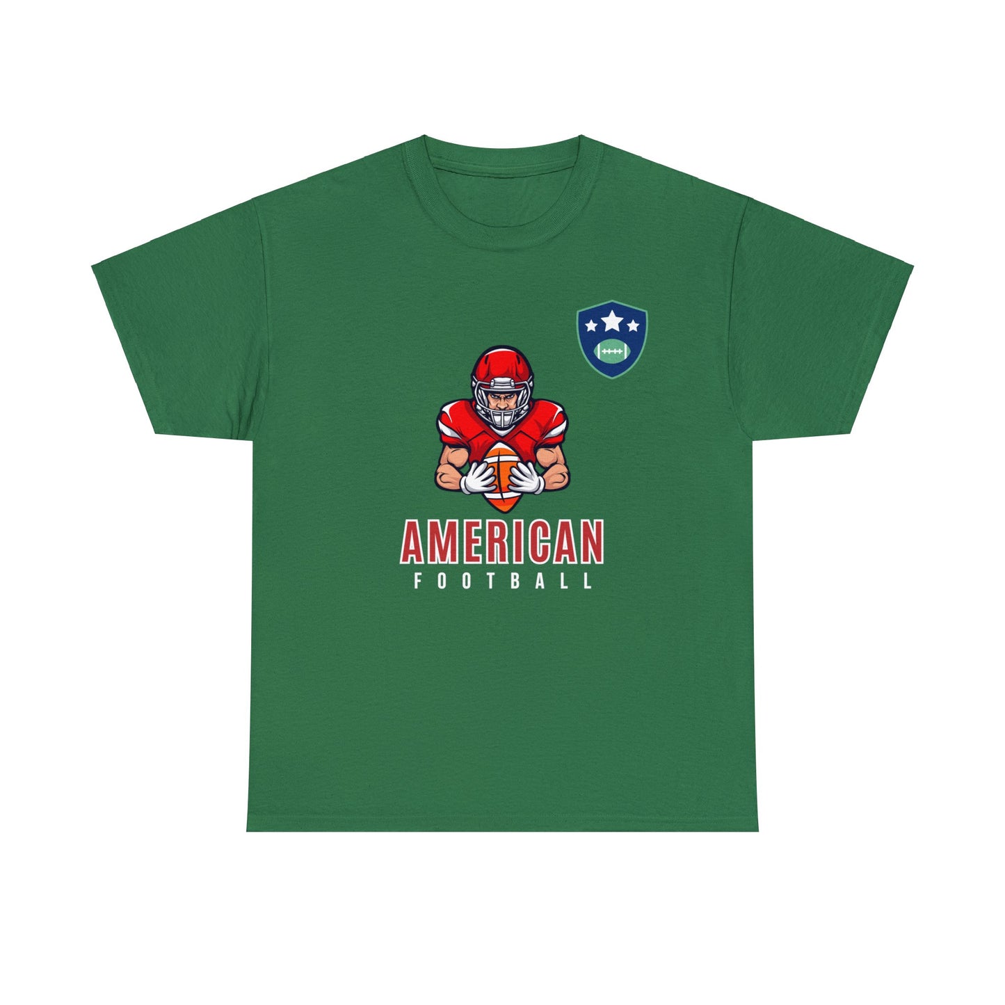 Unisex Heavy Cotton T-Shirt - American Football With Stars Badge (Express Delivery Available for USA Customers)