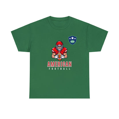 Unisex Heavy Cotton T-Shirt - American Football With Stars Badge (Express Delivery Available for USA Customers)