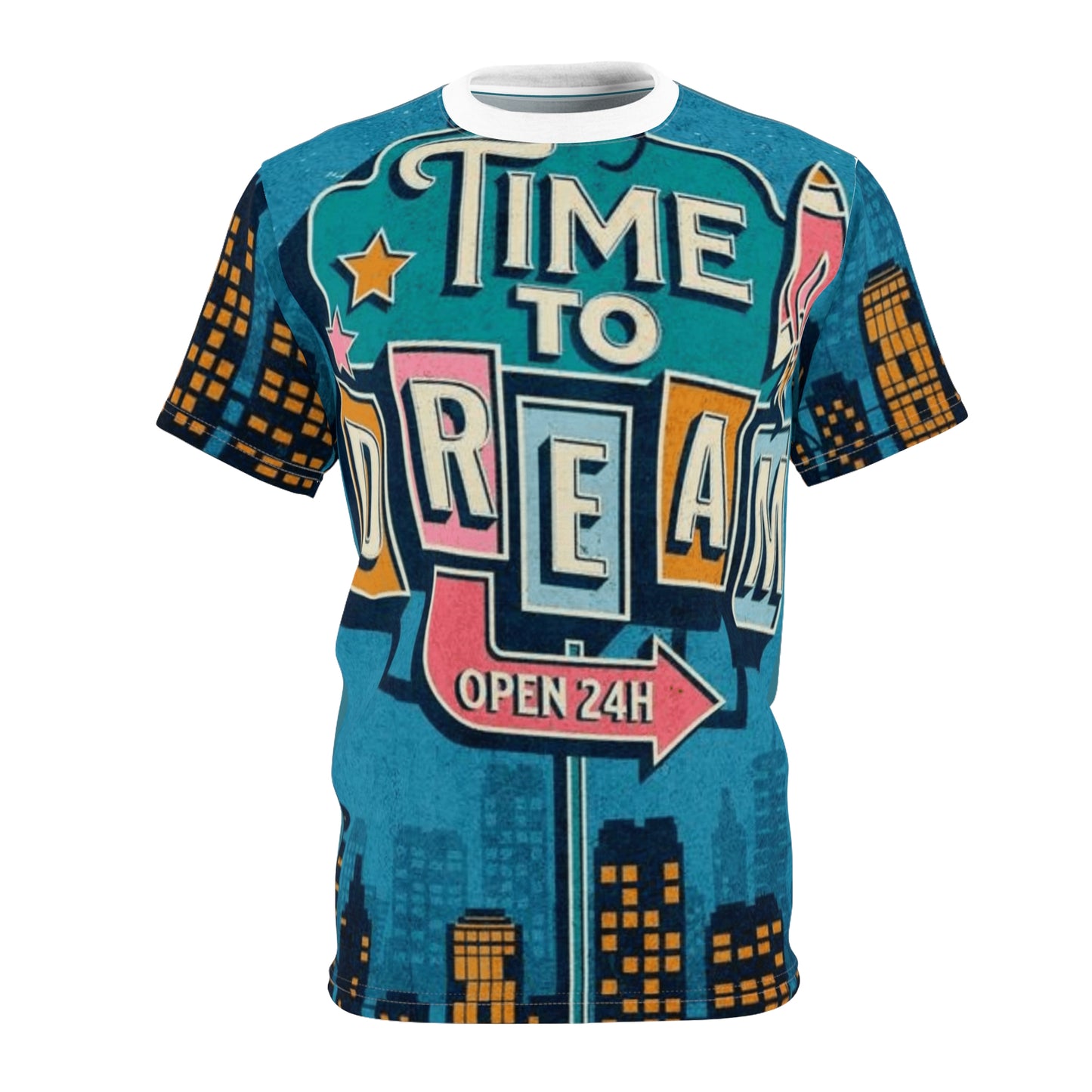 Unisex Cut & Sew Tee - Time to Dream 24 Hrs (AOP)