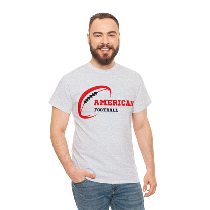 Unisex Heavy Cotton T-Shirt - Amerian Football Logo (Express Delivery Available for USA Customers)