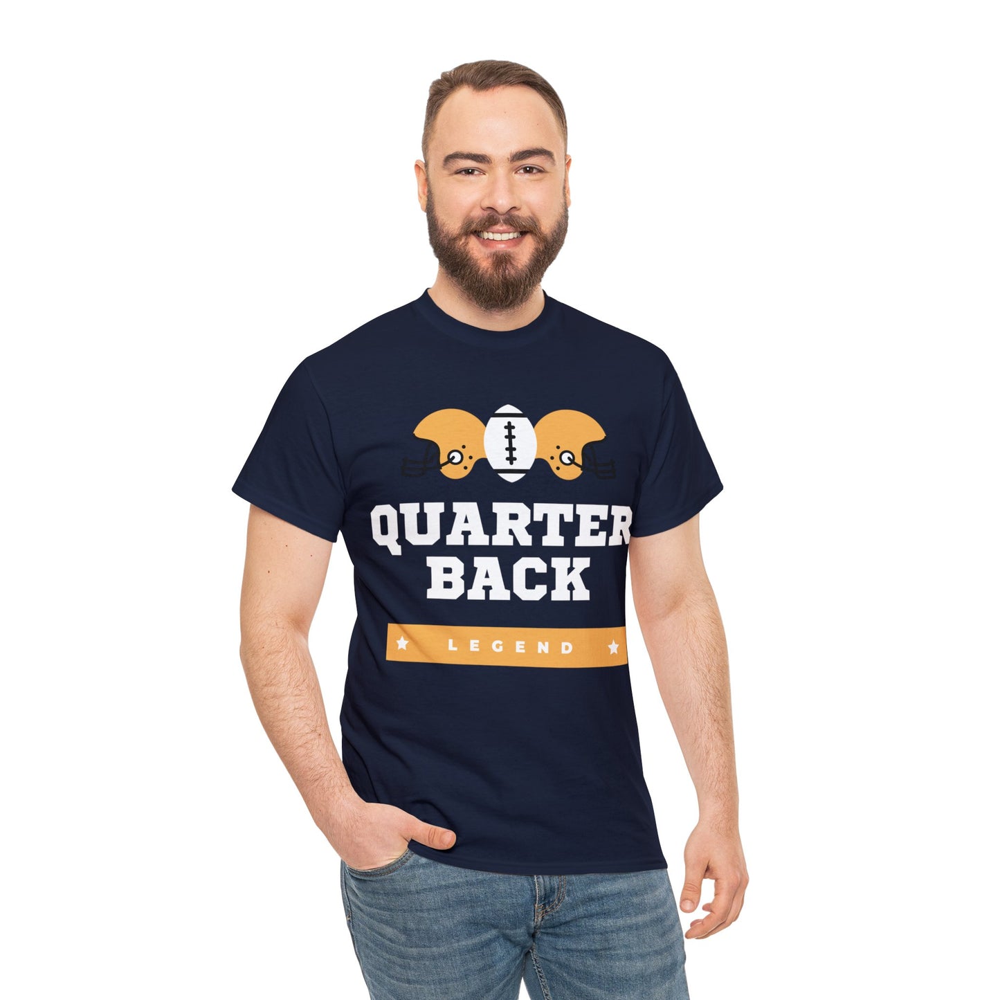 Unisex Heavy Cotton T-Shirt - Quarterback Legend (Express Delivery Available for USA Customers)