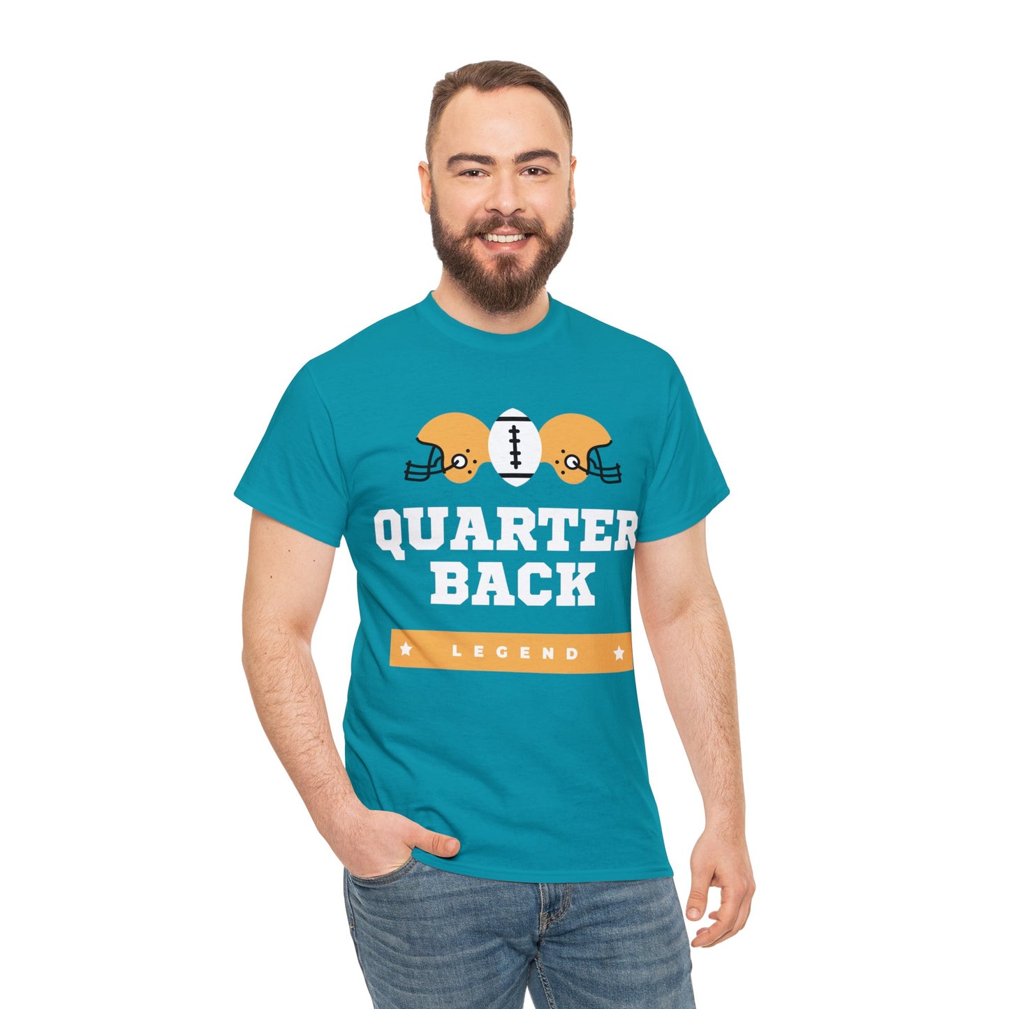 Unisex Heavy Cotton T-Shirt - Quarterback Legend (Express Delivery Available for USA Customers)