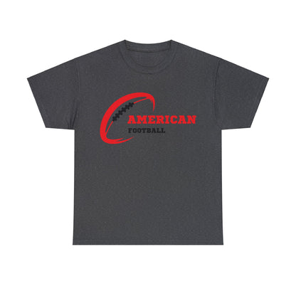 Unisex Heavy Cotton T-Shirt - Amerian Football Logo (Express Delivery Available for USA Customers)