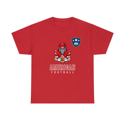 Unisex Heavy Cotton T-Shirt - American Football With Stars Badge (Express Delivery Available for USA Customers)