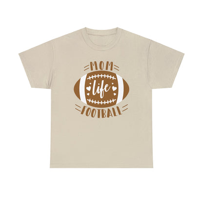 Womens Heavy Cotton T-Shirt - Mom Life Football (Express Delivery Available for USA Customers)