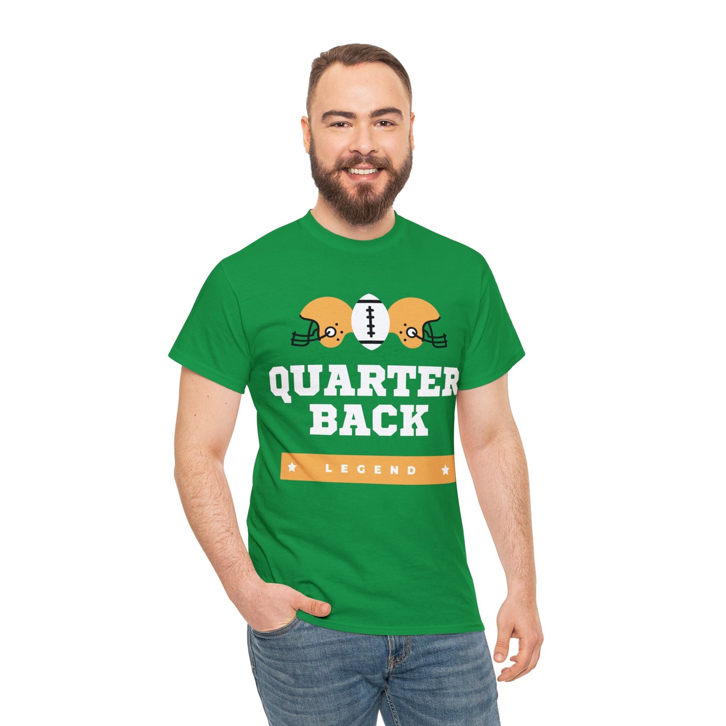 Unisex Heavy Cotton T-Shirt - Quarterback Legend (Express Delivery Available for USA Customers)