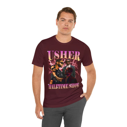 Usher Half Time Show 2024 Graphics Unisex T-Shirt (Express Delivery Available for USA Customers)