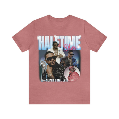 Usher Half Time Show LVIII Graphics Unisex T-Shirt (Express Delivery Available for USA Customers)