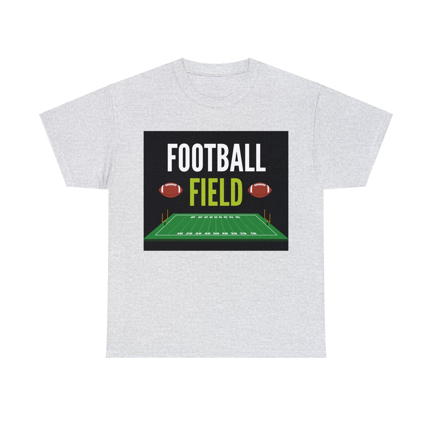 Unisex Heavy Cotton T-Shirt - American Football Field (Express Delivery Available for USA Customers)