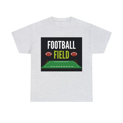 Unisex Heavy Cotton T-Shirt - American Football Field (Express Delivery Available for USA Customers)