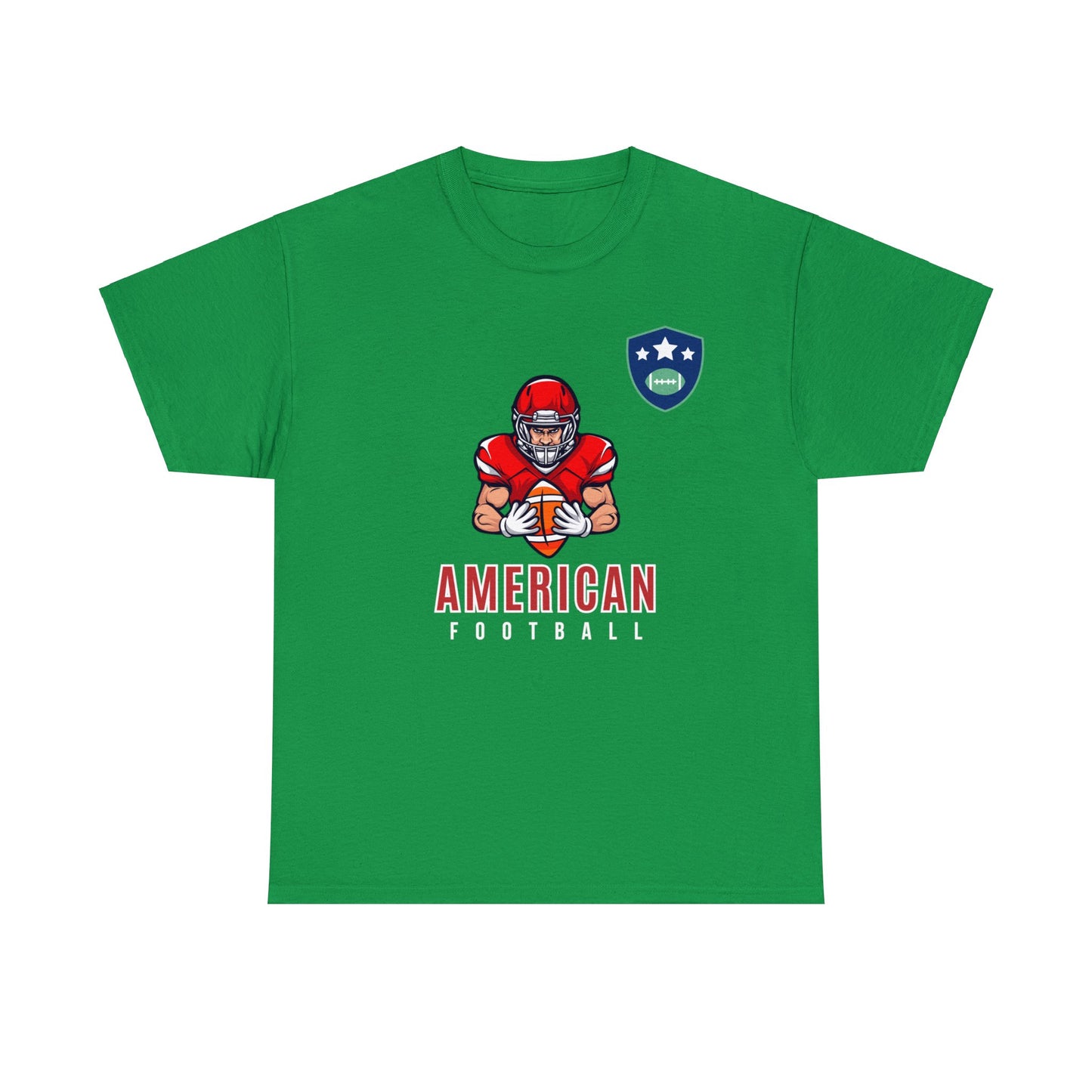 Unisex Heavy Cotton T-Shirt - American Football With Stars Badge (Express Delivery Available for USA Customers)