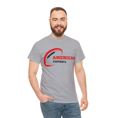 Unisex Heavy Cotton T-Shirt - Amerian Football Logo (Express Delivery Available for USA Customers)