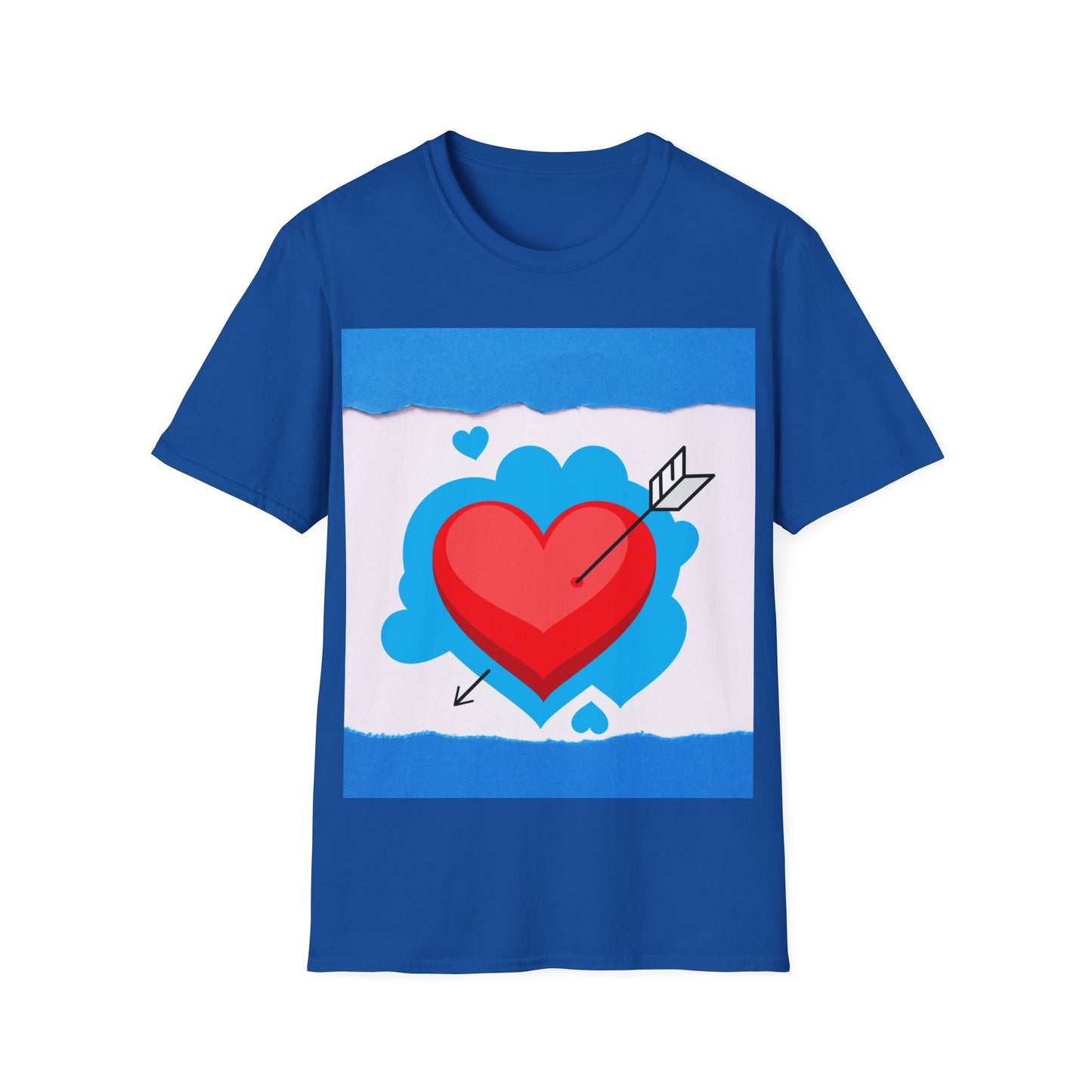 Unisex Softstyle T-Shirt - Bluewave Arrowstruck on Heart