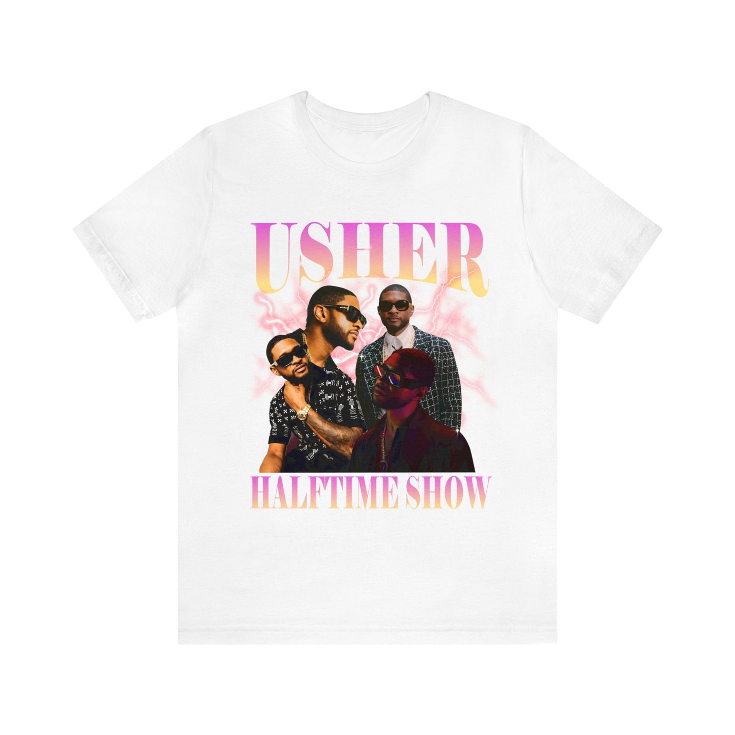 Usher Half Time Show 2024 Graphics Unisex T-Shirt (Express Delivery Available for USA Customers)