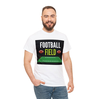 Unisex Heavy Cotton T-Shirt - American Football Field (Express Delivery Available for USA Customers)