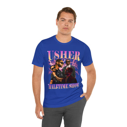 Usher Half Time Show 2024 Graphics Unisex T-Shirt (Express Delivery Available for USA Customers)